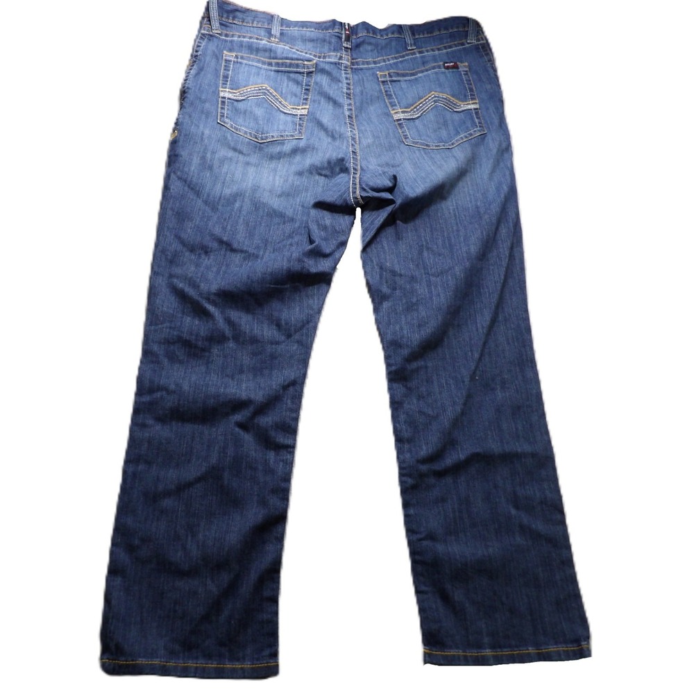 Ariat M4 Relaxed Boot Cut FR Workwear Jeans Men Blue Cotton Blend W44x32 Utility